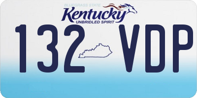 KY license plate 132VDP