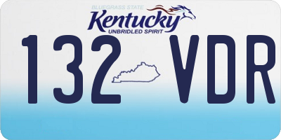 KY license plate 132VDR