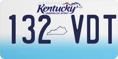 KY license plate 132VDT