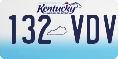 KY license plate 132VDV