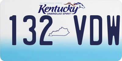 KY license plate 132VDW