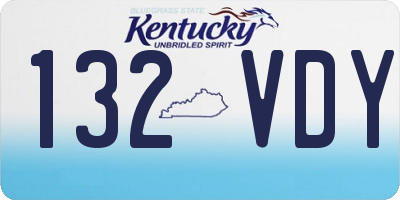 KY license plate 132VDY