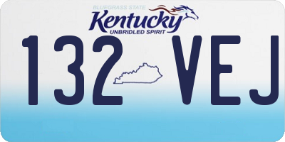 KY license plate 132VEJ