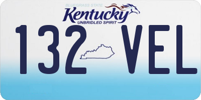 KY license plate 132VEL