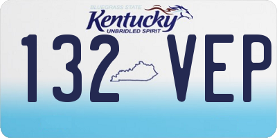 KY license plate 132VEP