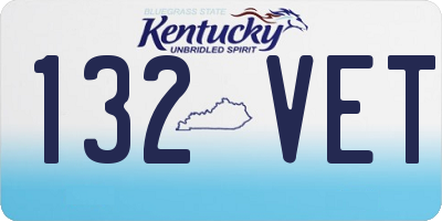 KY license plate 132VET