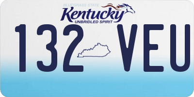 KY license plate 132VEU