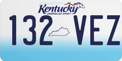 KY license plate 132VEZ