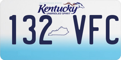 KY license plate 132VFC