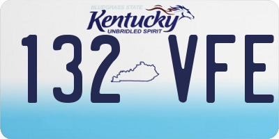 KY license plate 132VFE