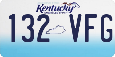 KY license plate 132VFG