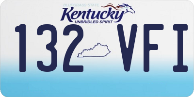 KY license plate 132VFI