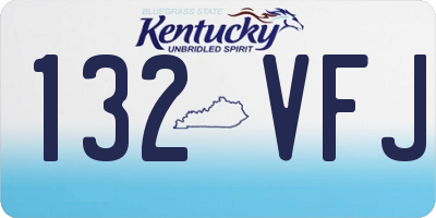 KY license plate 132VFJ