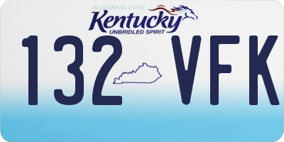 KY license plate 132VFK