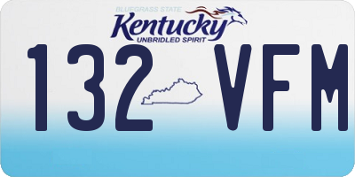 KY license plate 132VFM