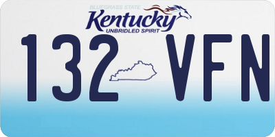 KY license plate 132VFN