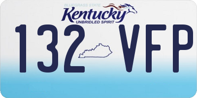 KY license plate 132VFP