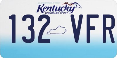 KY license plate 132VFR