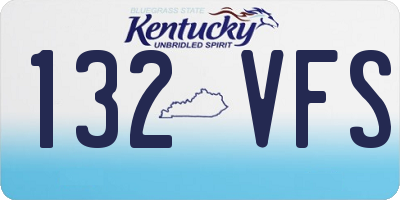 KY license plate 132VFS