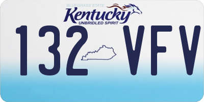 KY license plate 132VFV