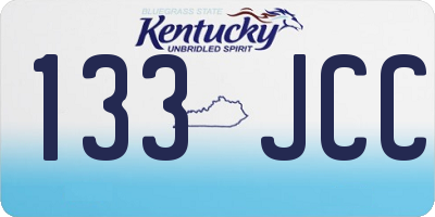 KY license plate 133JCC