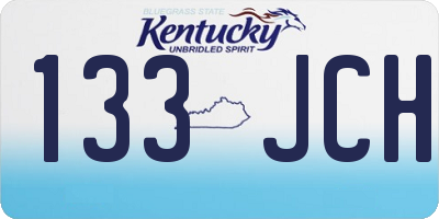 KY license plate 133JCH