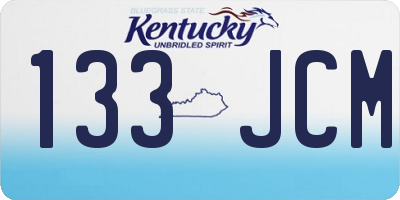 KY license plate 133JCM