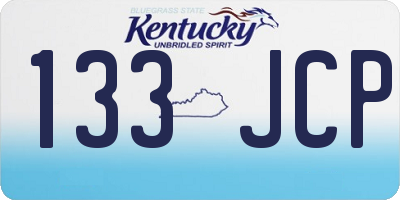 KY license plate 133JCP