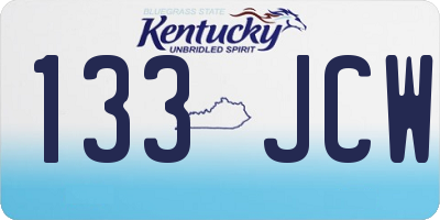 KY license plate 133JCW