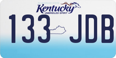 KY license plate 133JDB