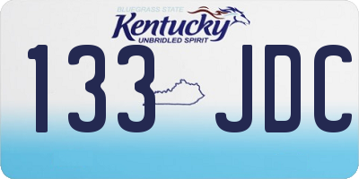 KY license plate 133JDC