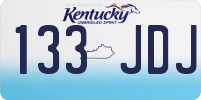 KY license plate 133JDJ