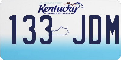 KY license plate 133JDM