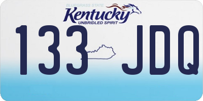 KY license plate 133JDQ