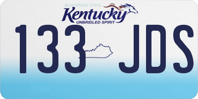 KY license plate 133JDS