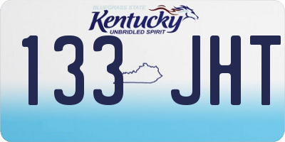 KY license plate 133JHT