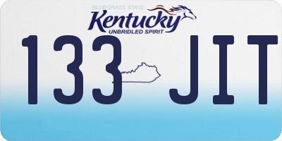 KY license plate 133JIT