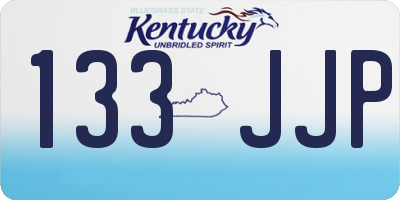 KY license plate 133JJP