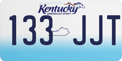 KY license plate 133JJT