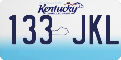 KY license plate 133JKL