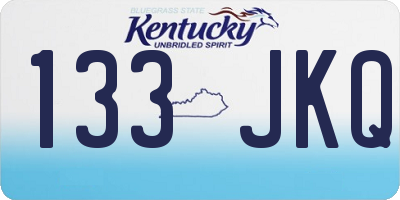 KY license plate 133JKQ