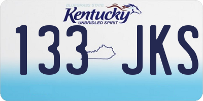 KY license plate 133JKS