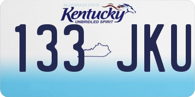 KY license plate 133JKU