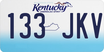KY license plate 133JKV