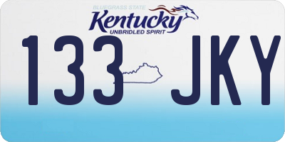 KY license plate 133JKY