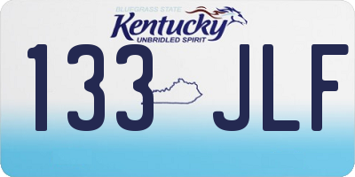 KY license plate 133JLF