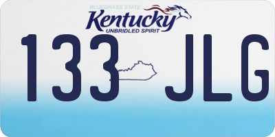 KY license plate 133JLG
