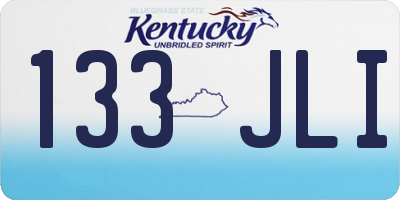 KY license plate 133JLI