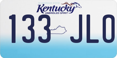 KY license plate 133JLO
