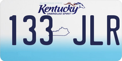 KY license plate 133JLR